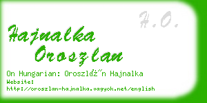 hajnalka oroszlan business card